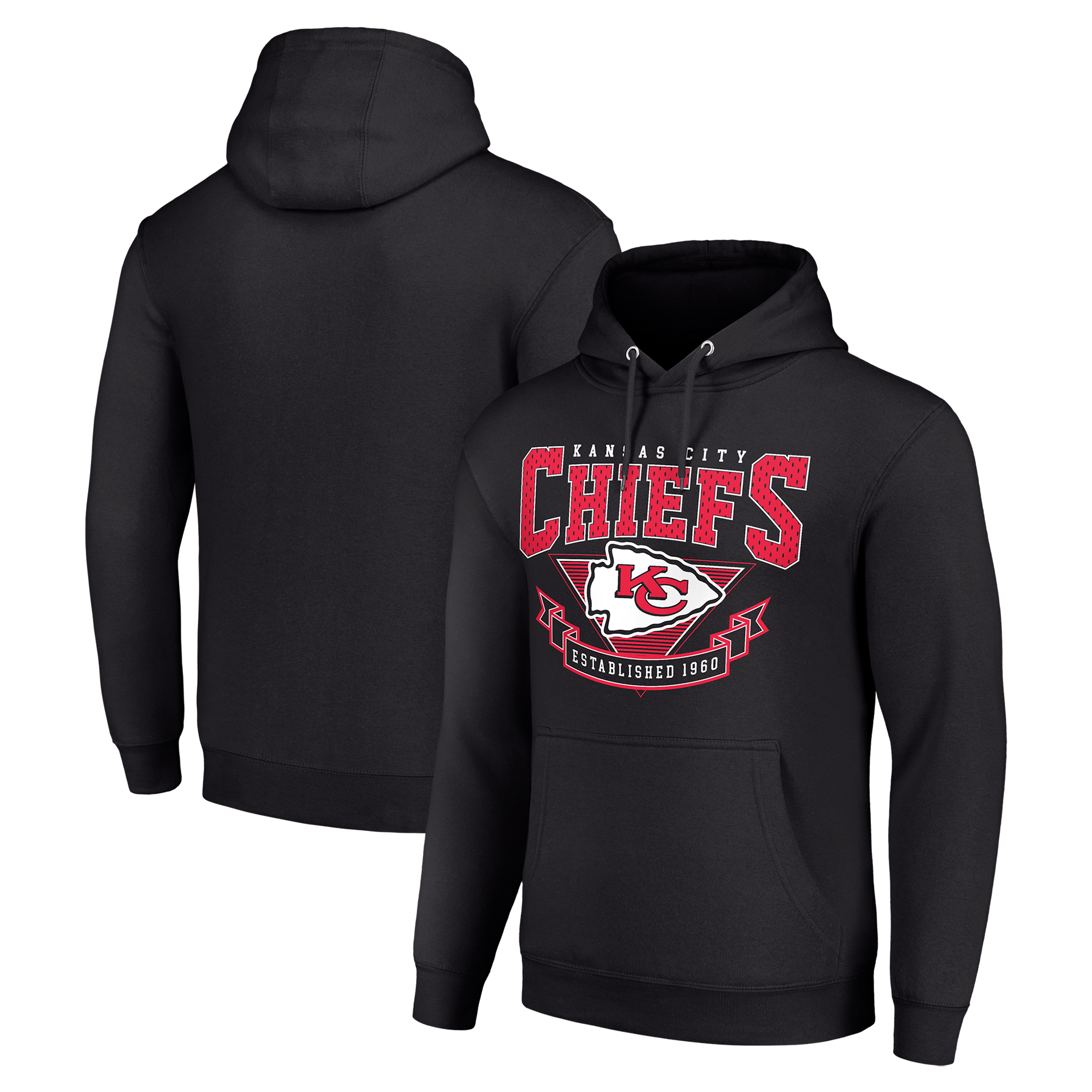 Men's Starter Black Kansas City Chiefs ‘80s Inspired Pullover Hoodie