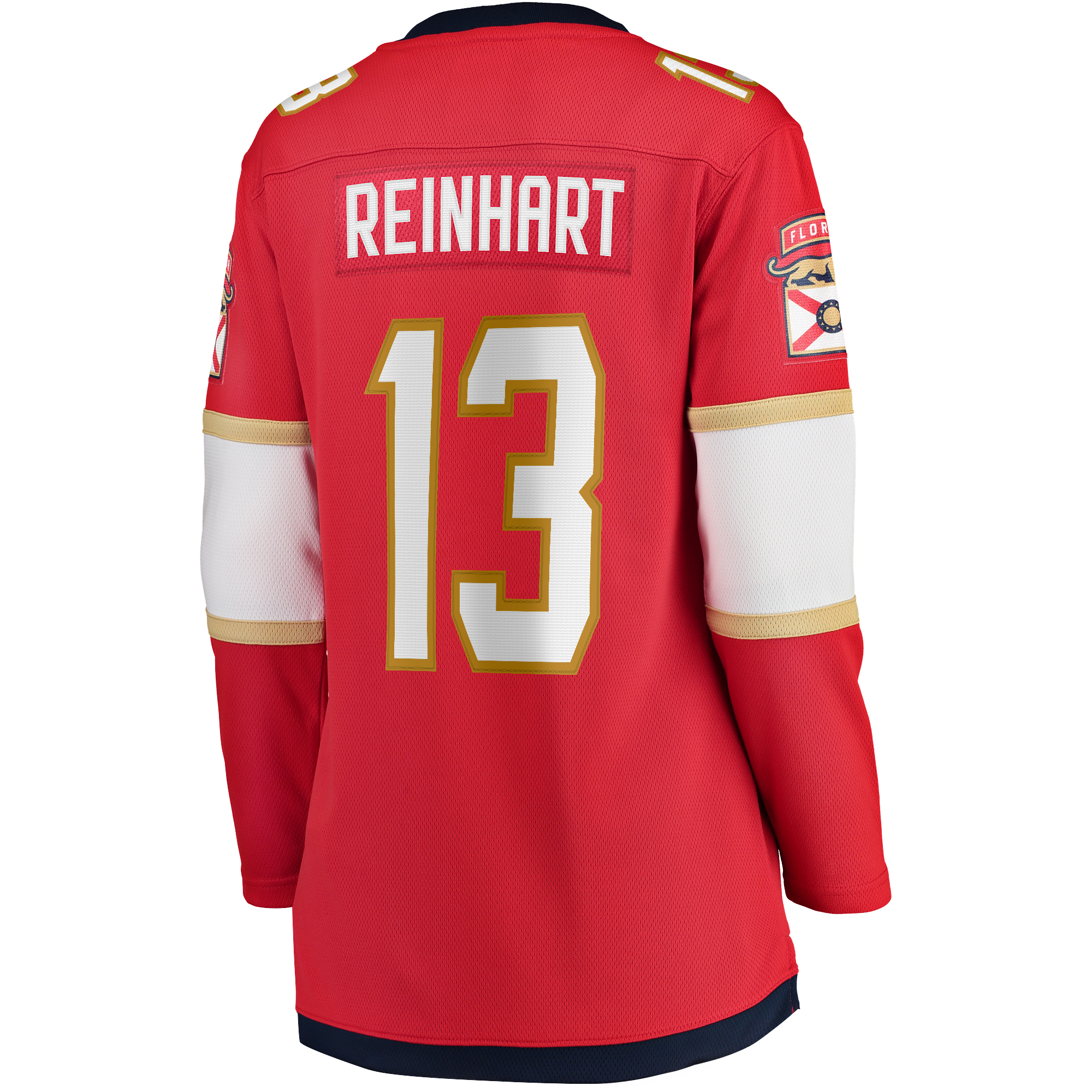 Women's Fanatics Sam Reinhart Red Florida Panthers Home 2024 Stanley Cup Champions Breakaway Player Jersey - Image 9