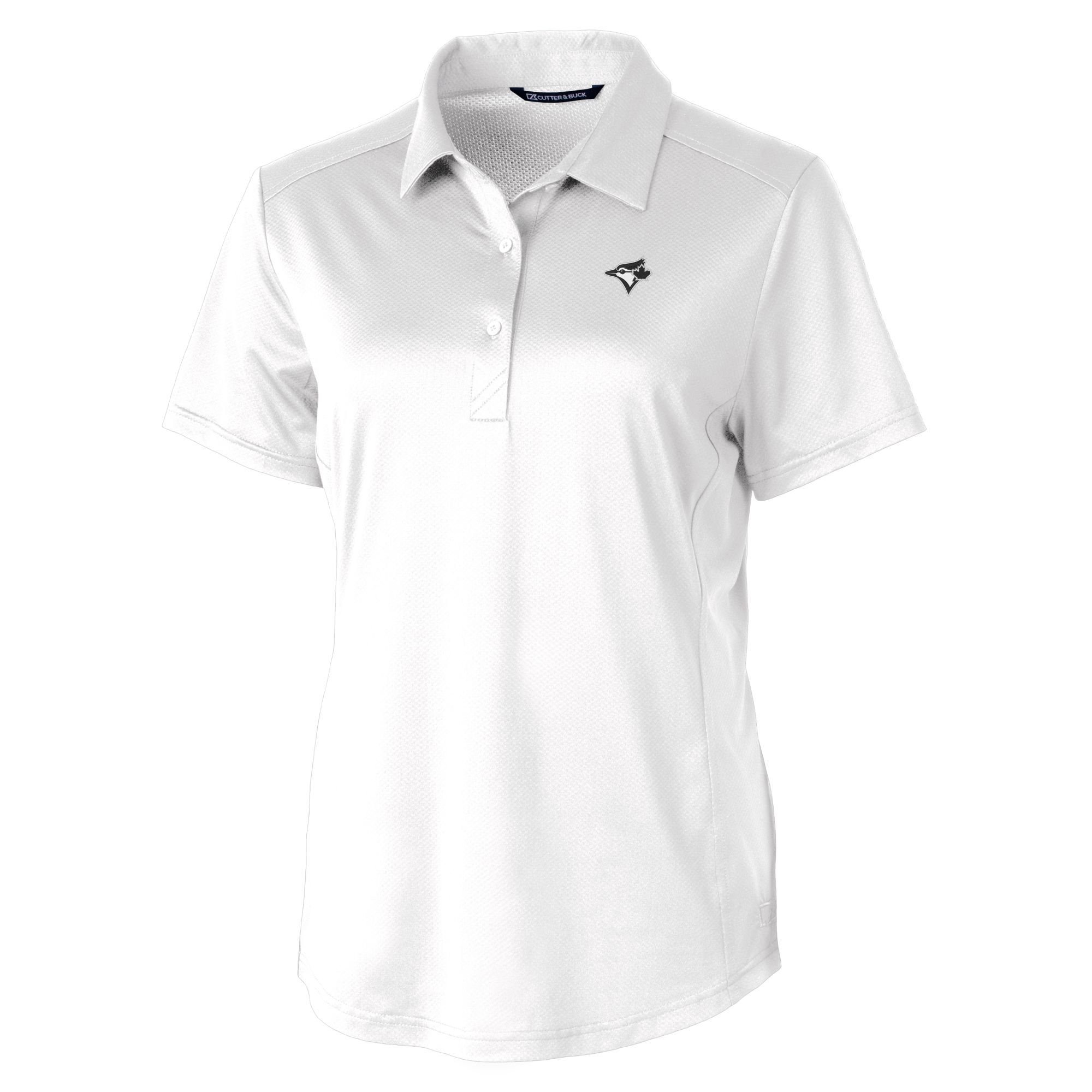 Women's Cutter & Buck White Toronto Blue Jays Eco Textured Stretch Recycled Polo - Image 3