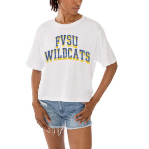 Women's Gameday Couture White Fort Valley State Wildcats Claim To Fame Boxy Cropped T-Shirt