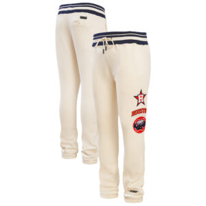 Men's Pro Standard Cream Houston Astros Retro Classic Fleece Sweatpants