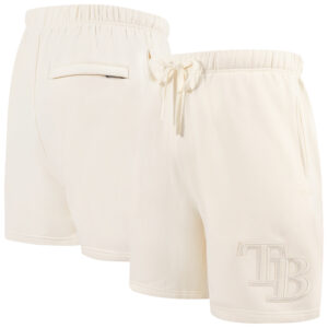 Men's Pro Standard Cream Tampa Bay Rays Neutral Fleece Shorts