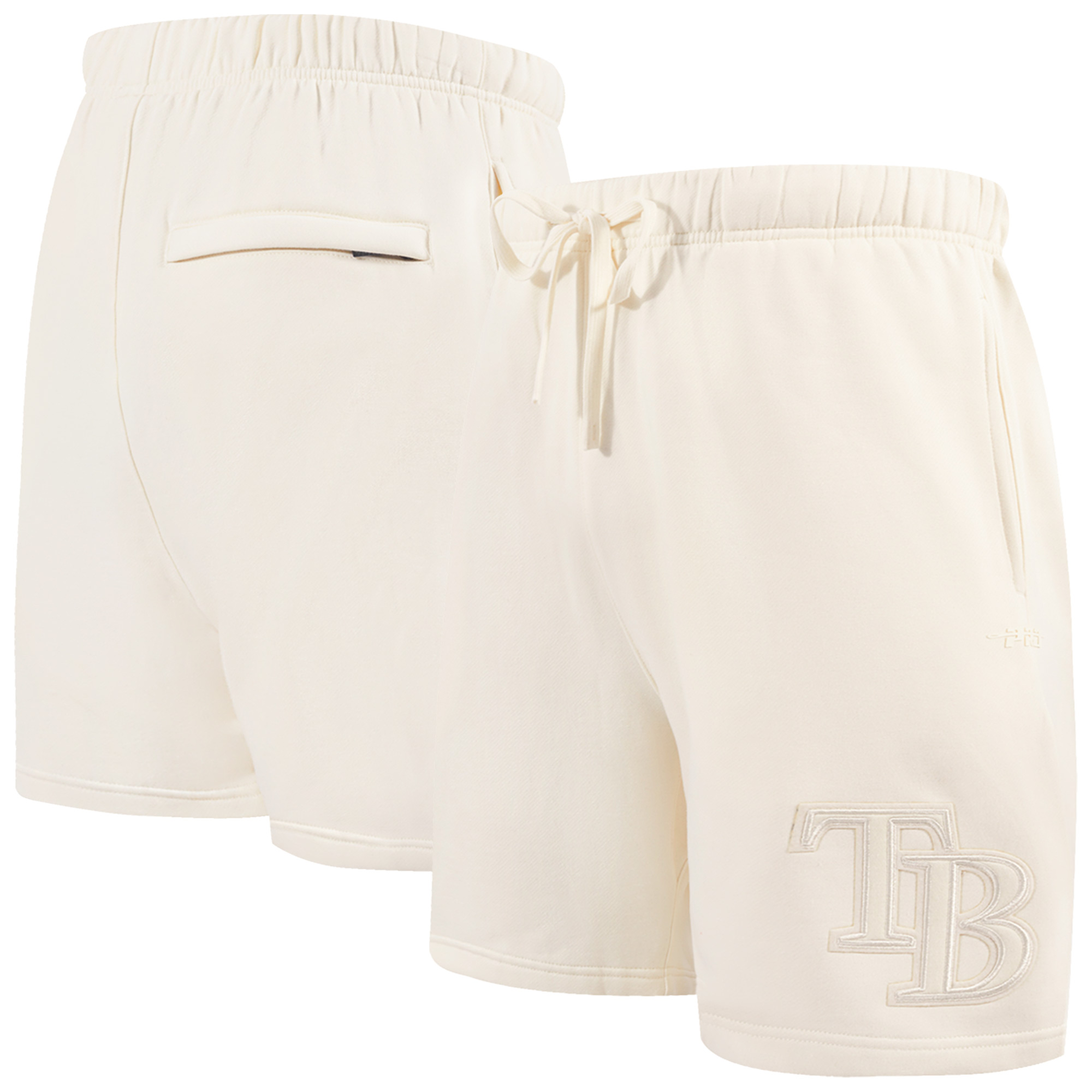 Men's Pro Standard Cream Tampa Bay Rays Neutral Fleece Shorts