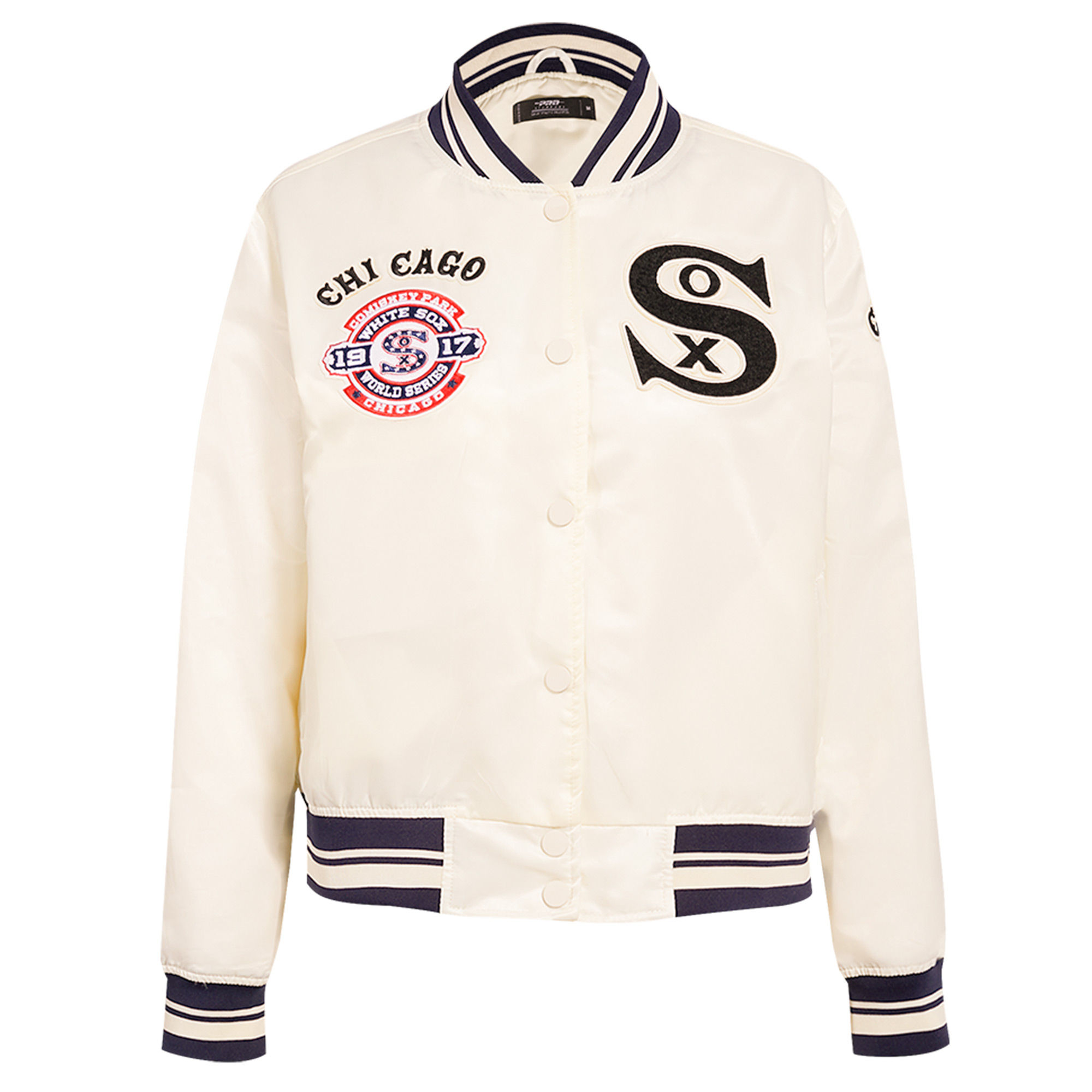 Women's Pro Standard Cream Chicago White Sox Retro Classic Satin Full-Snap Jacket - Image 3