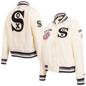 Women's Pro Standard Cream Chicago White Sox  Retro Classic Satin Full-Snap Jacket