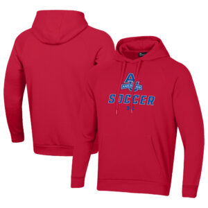 Men's Under Armour Red American University Eagles Rival Fleece Pullover Hoodie
