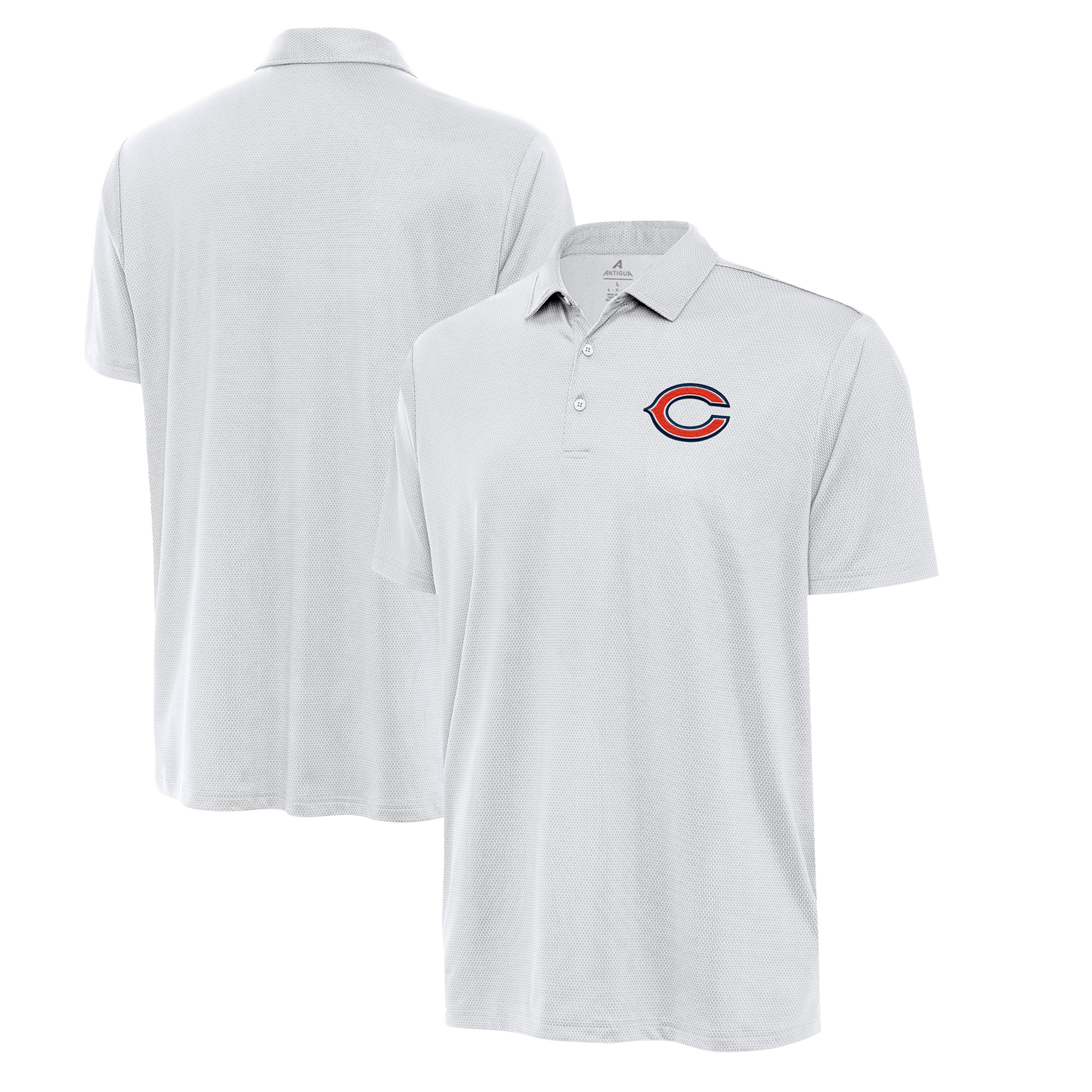 Men's Antigua White Chicago Bears Eclipse Polo