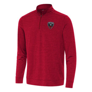 Men's Antigua Heather Red D.C. United Bright Quarter-Zip Top