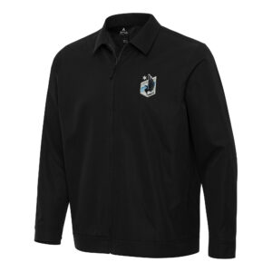 Men's Antigua Black Minnesota United FC Pivot Full-Zip Jacket