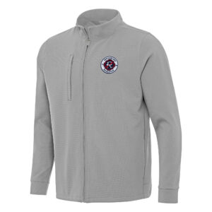Men's Antigua Gray New England Revolution Regard Full-Zip Jacket