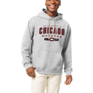 Men's League Collegiate Wear Heather Gray UChicago Maroons Essentials 2.0 Fleece Pullover Hoodie