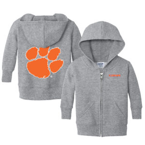 Toddler Chad & Jake  Heather Gray Clemson Tigers Logo Full-Zip Hoodie Jacket
