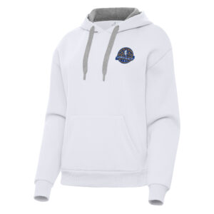Women's Antigua White 2025 NBA All-Star Game Victory Pullover Hoodie