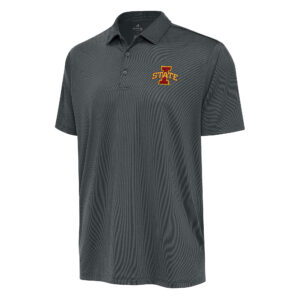 Men's Antigua  Charcoal Iowa State Cyclones Big & Tall Ellipse Polo