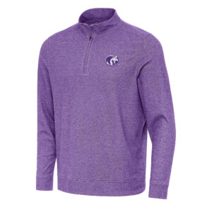 Men's Antigua Heather Purple North Alabama Lions Subtle Quarter-Zip Sweatshirt