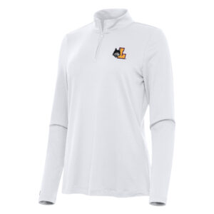 Women's Antigua White Loyola Chicago Ramblers Reprocess Quarter-Zip Top