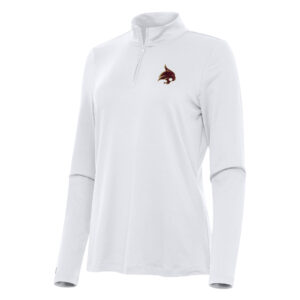 Women's Antigua White Texas State Bobcats Reprocess Quarter-Zip Top