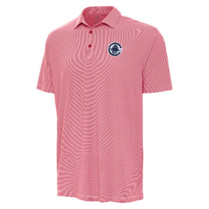 Men's Antigua Red LA Clippers Twine Polo