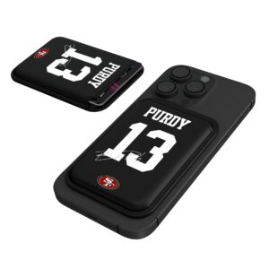 Keyscaper Brock Purdy Black San Francisco 49ers Magnetic Credit Card Wallet