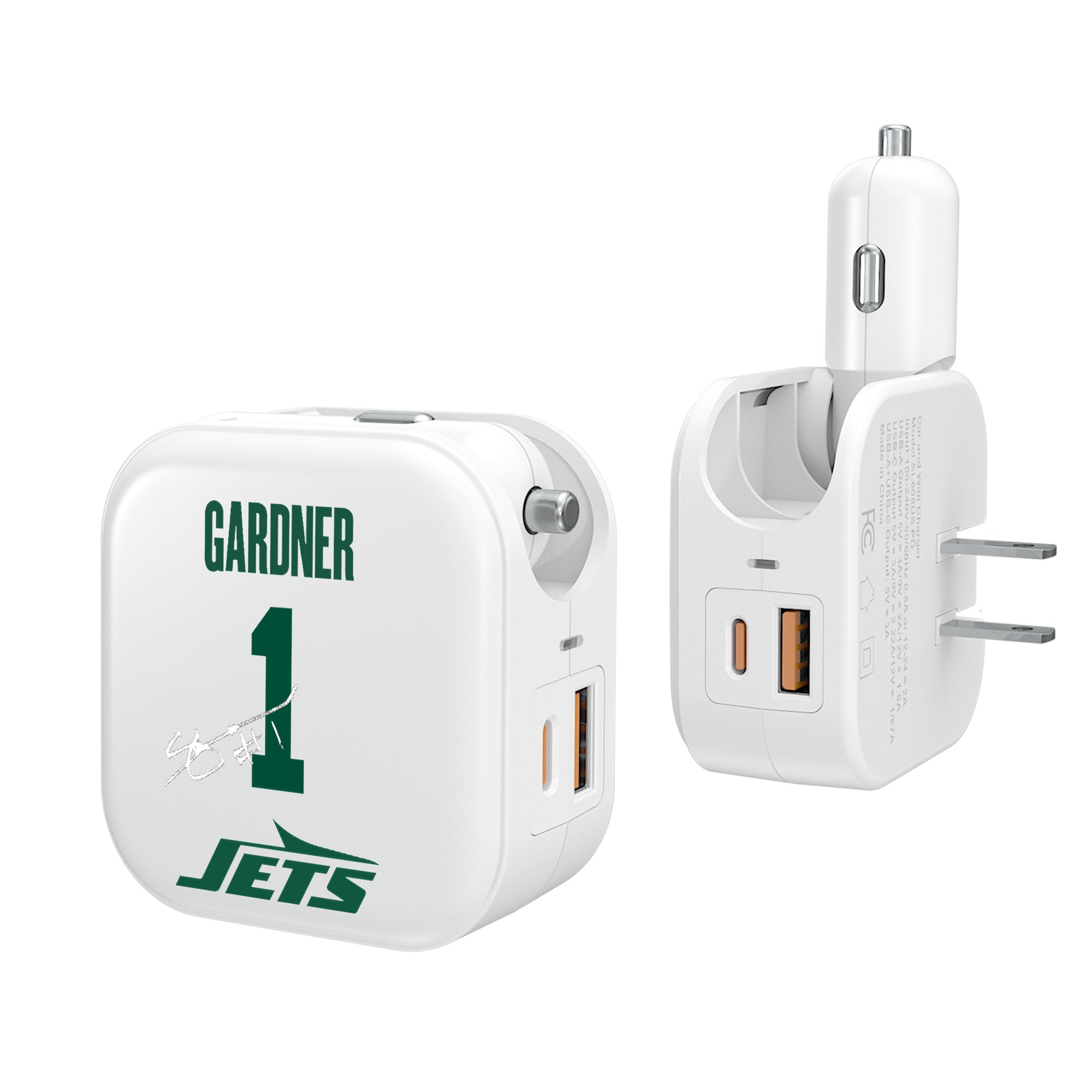 Keyscaper Ahmad Sauce Gardner New York Jets Ready 2-in-1 USB Charger