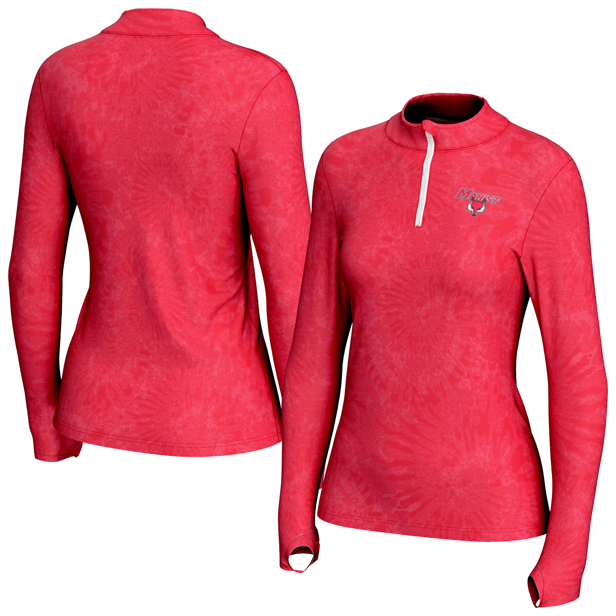 Women's ProSphere Red Marist Red Foxes Blend 2.0 Quarter-Zip Pullover