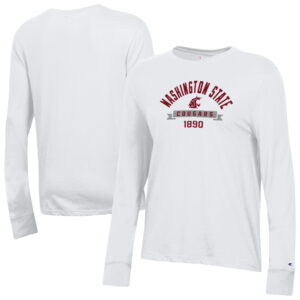 Women's Champion  White Washington State Cougars Core Long Sleeve T-Shirt