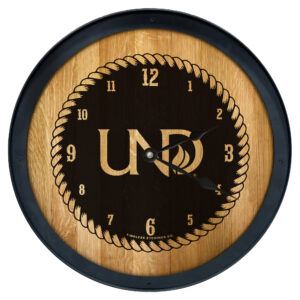 Brown North Dakota 2' Barrelhead Clock