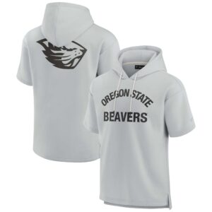 Unisex Fanatics Gray Oregon State Beavers Elements Super Soft Fleece Short Sleeve Pullover Hoodie