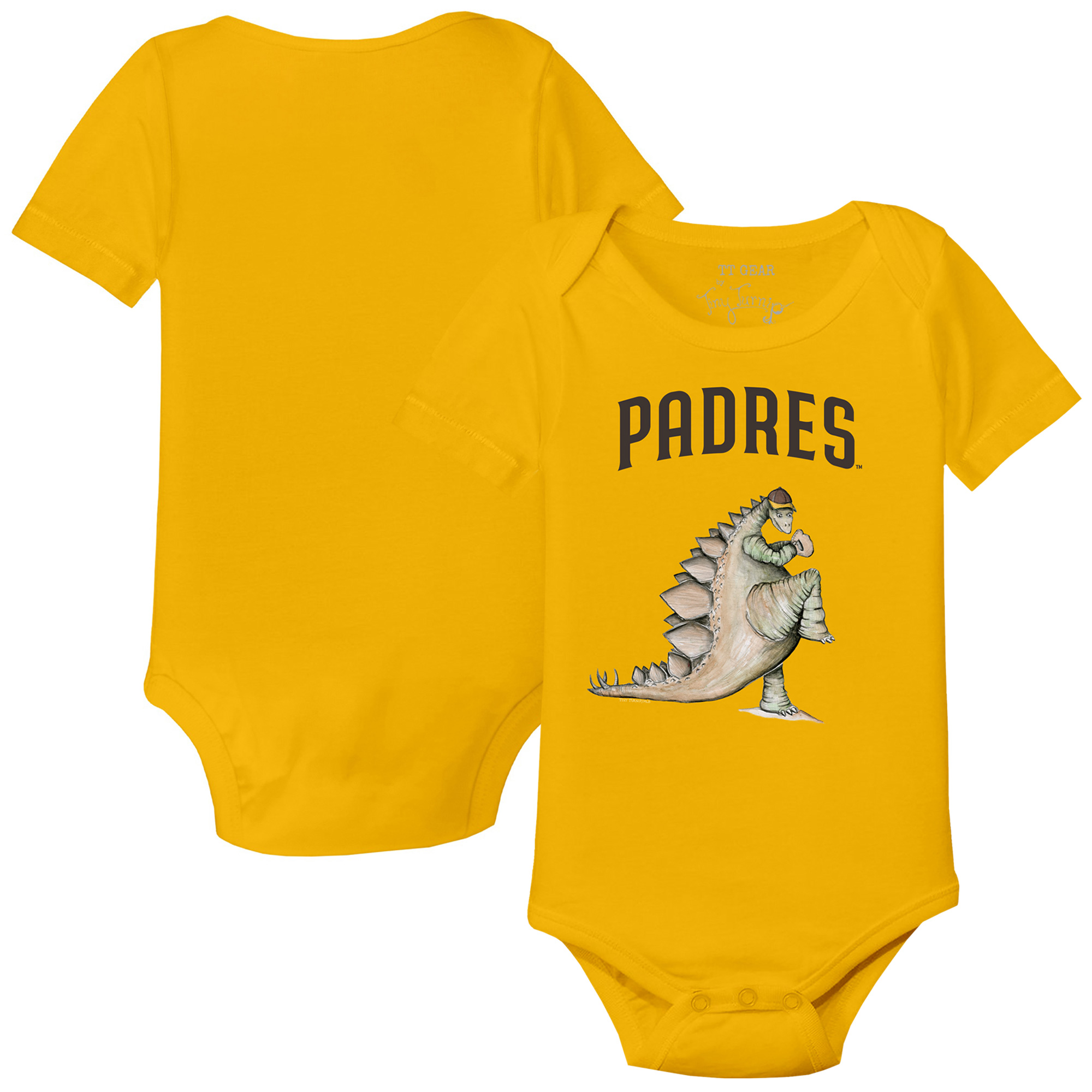 Infant Tiny Turnip Gold San Diego Padres Stega Bodysuit - Image 2