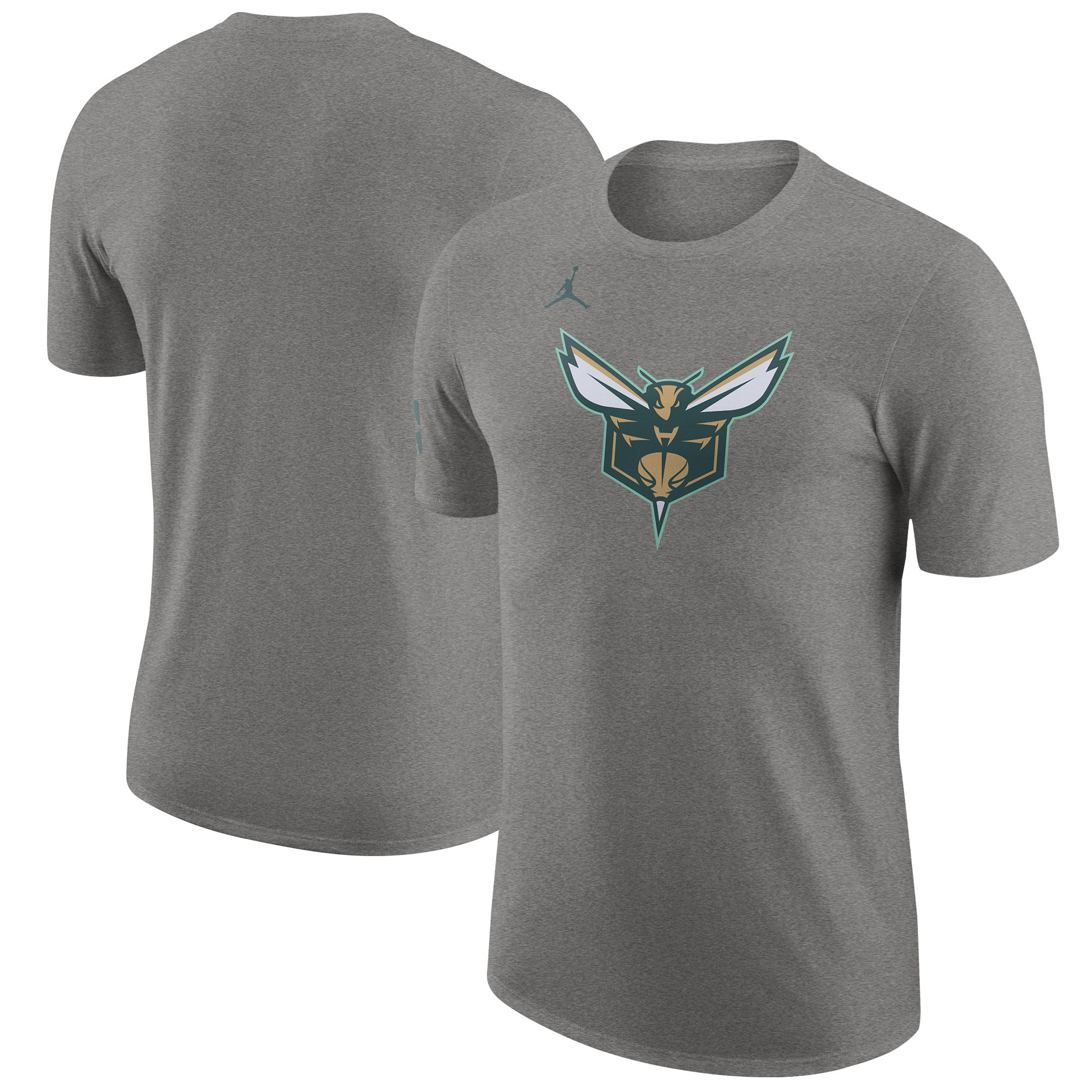 Men's Nike Gray Charlotte Hornets 2023/24 City Edition Essential Warmup T-Shirt - Image 2
