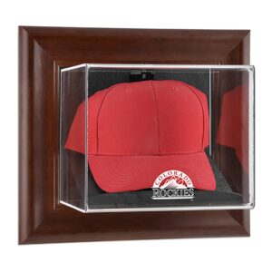 Colorado Rockies Brown Framed Wall-Mounted Logo Cap Case