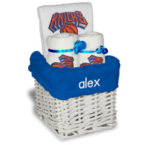 White New York Knicks Personalized Small Gift Basket