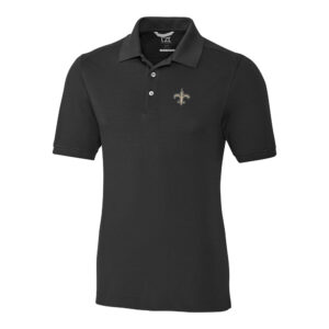 Men's Cutter & Buck Black New Orleans Saints Big & Tall Advantage Polo