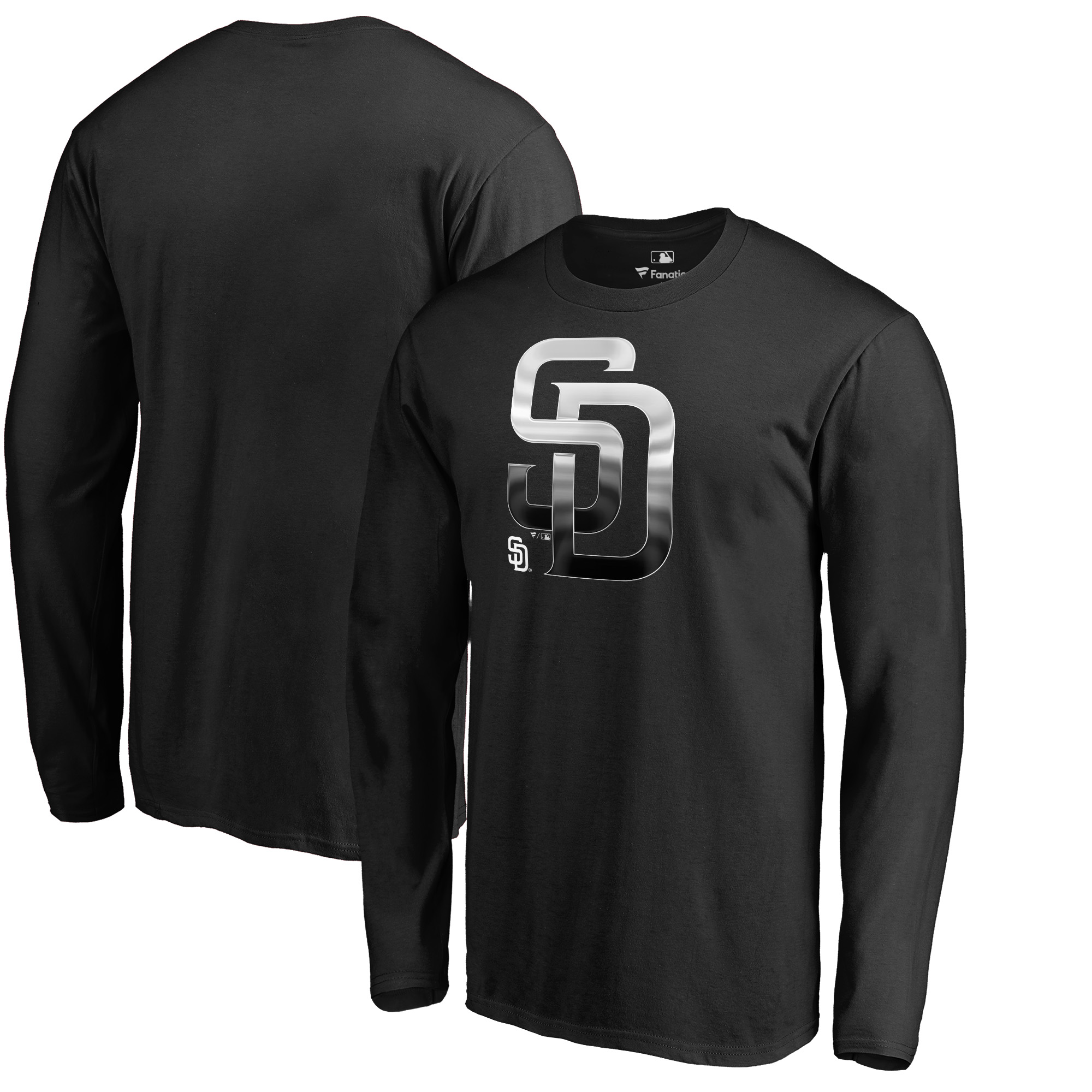 Men's Black San Diego Padres Midnight Mascot Long Sleeve T-Shirt - Image 5