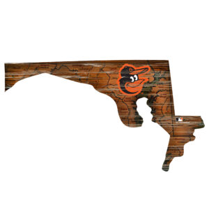 Baltimore Orioles 12'' Road Map State Cutout Sign