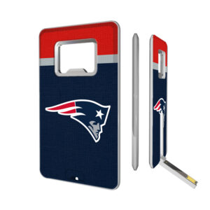 New England Patriots Striped Credit Card USB Drive & Bottle Opener