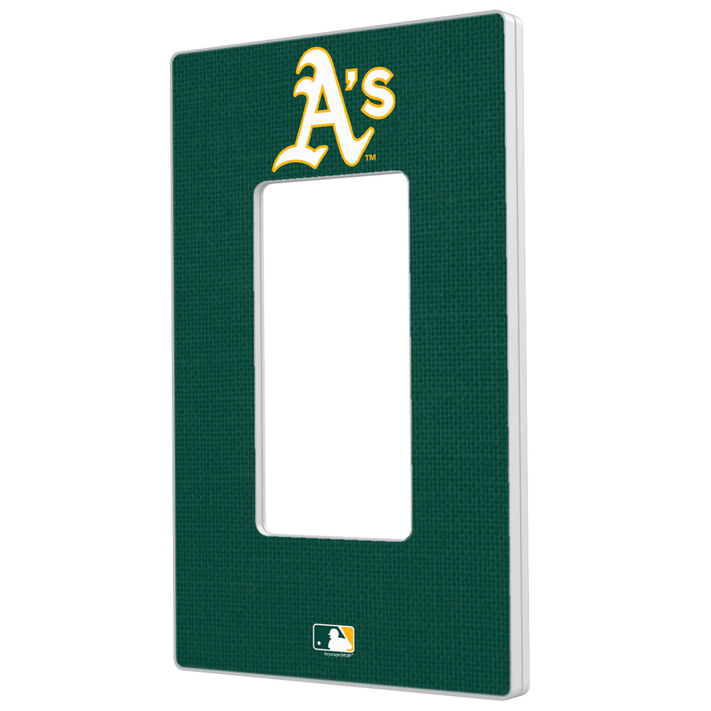 Oakland Athletics Solid Single Rocker Light Switch Plate - Image 2