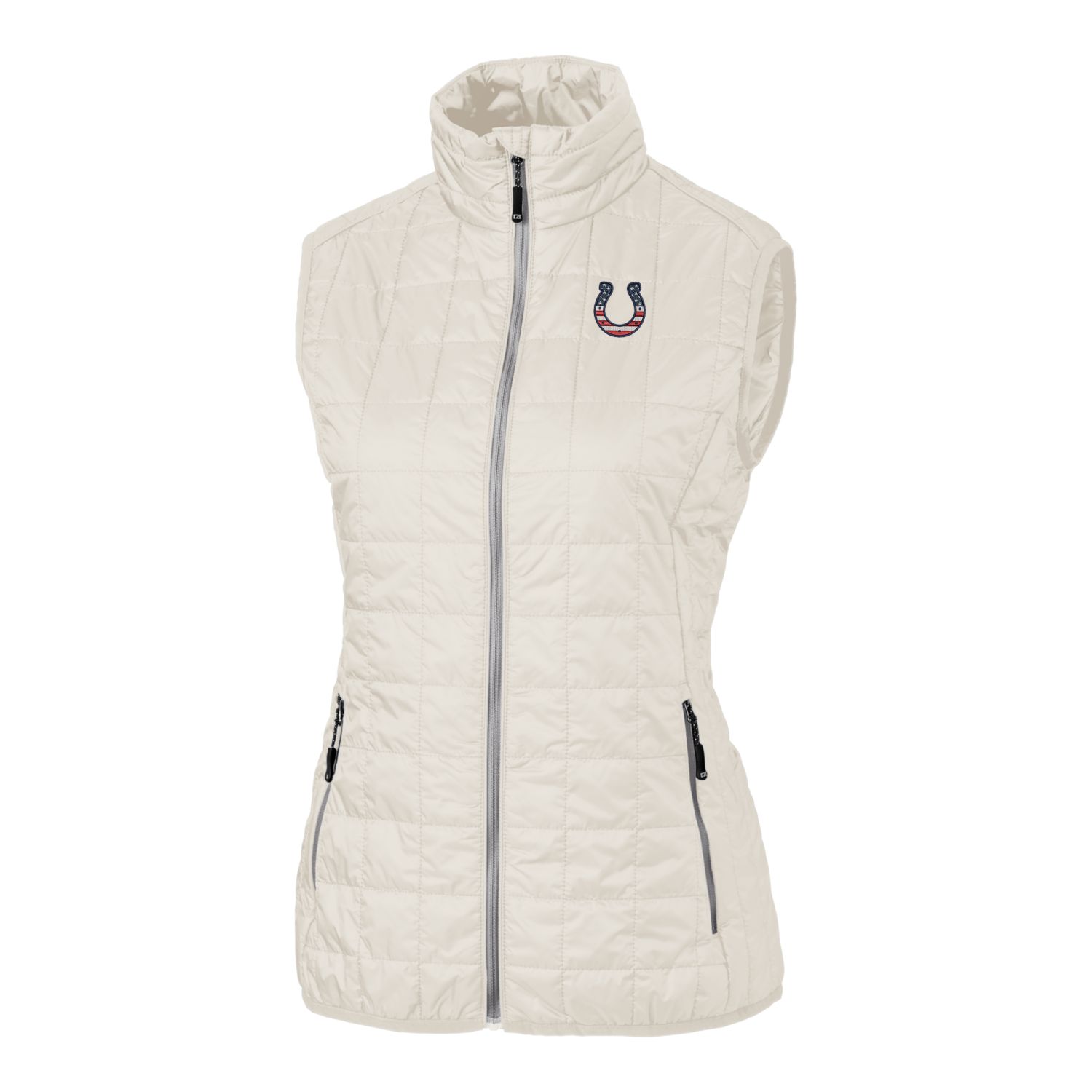 Women's Cutter & Buck White Indianapolis Colts Americana Rainier Full-Zip Vest