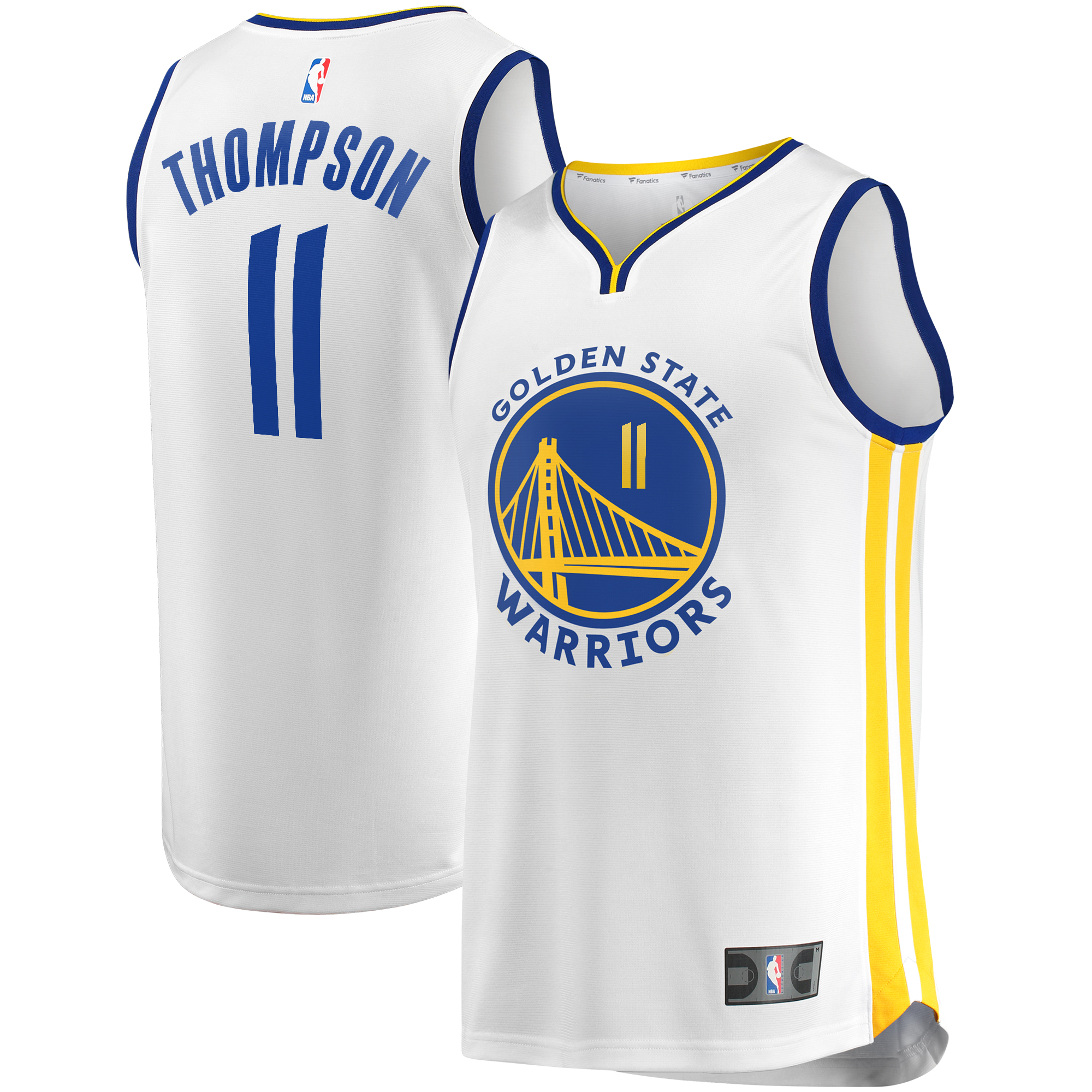 Men's Fanatics Klay Thompson White Golden State Warriors Fast Break Replica Player Jersey - Association Edition