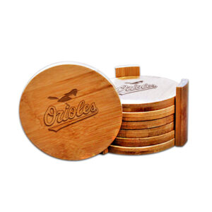 Baltimore Orioles Bamboo Coaster Set