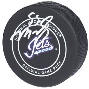 Mark Scheifele Winnipeg Jets Autographed Alternate Wordmark Official Game Puck
