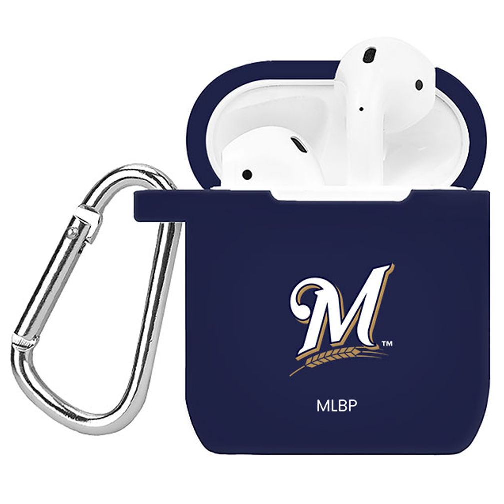 Navy Milwaukee Brewers AirPods Case Cover - Image 8