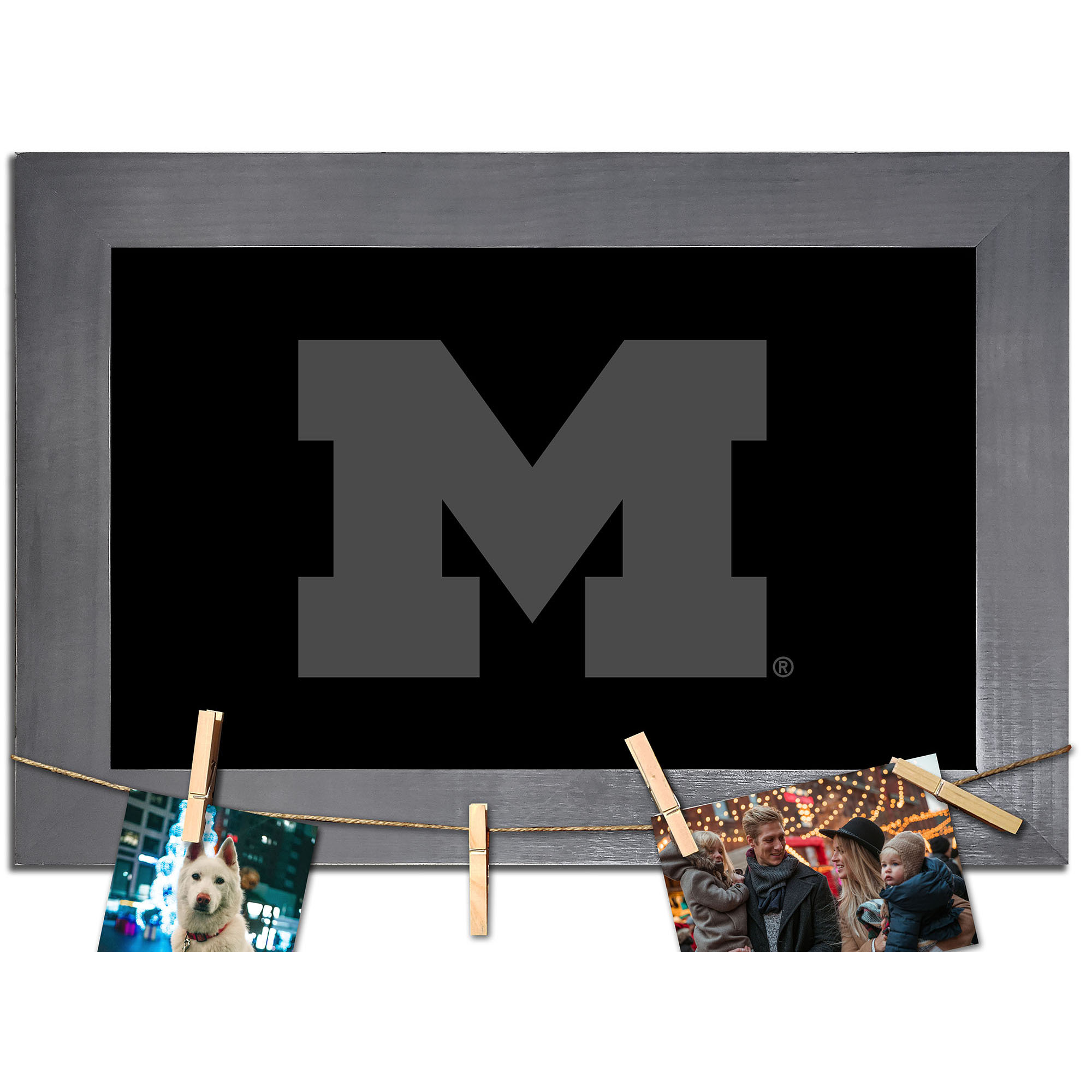 Michigan Wolverines 11" x 19" Blank Chalkboard with Frame & Clothespins Sign