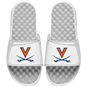 Men's ISlide White Virginia Cavaliers Primary Team Logo Slide Sandals