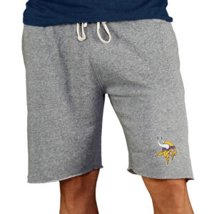 Men's Concepts Sport Gray Minnesota Vikings Mainstream Terry Shorts