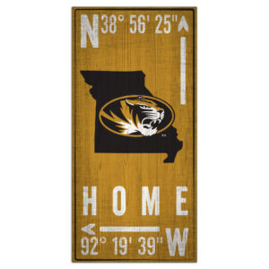 Missouri Tigers 6'' x 12'' Team Coordinate Sign