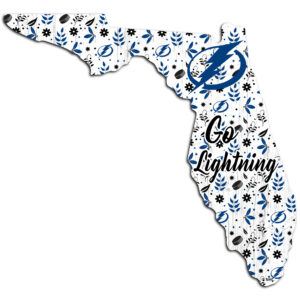 Tampa Bay Lightning 12'' Floral State Sign
