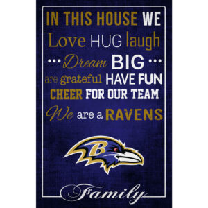 Baltimore Ravens 17'' x 26'' In This House Sign