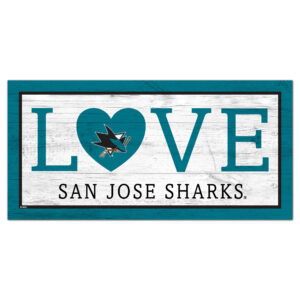 San Jose Sharks 6'' x 12'' Team Love Sign