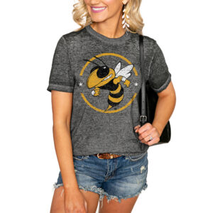 Women's Charcoal Georgia Tech Yellow Jackets End Zone Boyfriend T-Shirt